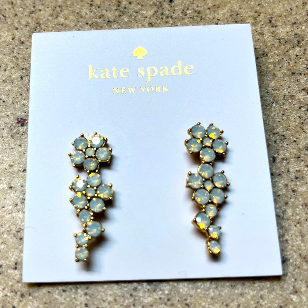 Kate Spade Opal Flower Ear Pins (Climbers) Earrings